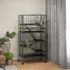 Catface 6-Tier Rolling Small Animal Cage, Deluxe Rabbit Cage, Ferret Cage for Mink Chinchilla Kitten Rabbit Charcoal Grey